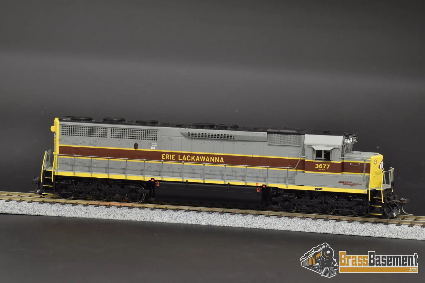 Ho Brass - Omi Aa - 1120 - 2 Erie Lackawanna El Sd45 - 2 #3677 W/ Esu 3.5 Dcc.sound Diesel