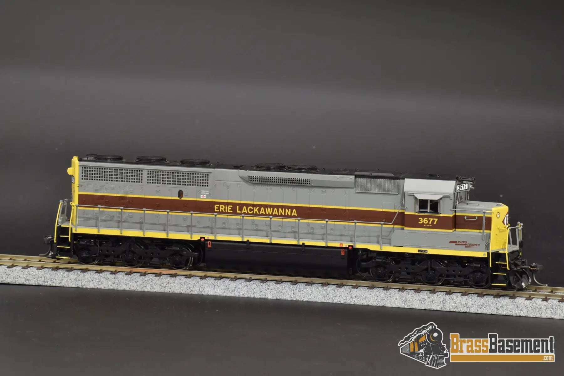 Ho Brass - Omi Aa - 1120 - 2 Erie Lackawanna El Sd45 - 2 #3677 W/ Esu 3.5 Dcc.sound Diesel