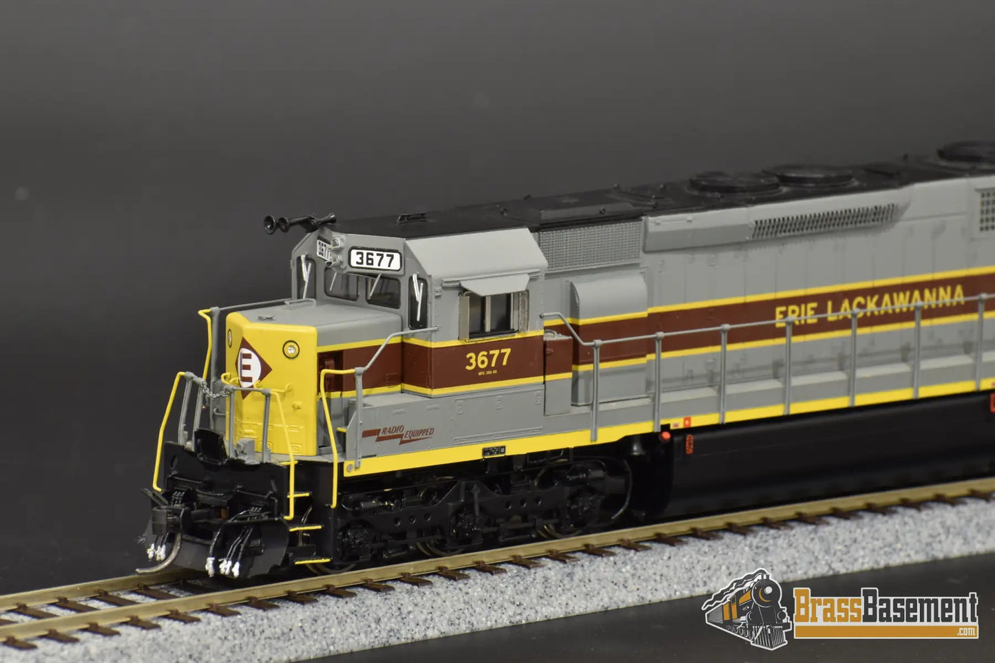 Ho Brass - Omi Aa - 1120 - 2 Erie Lackawanna El Sd45 - 2 #3677 W/ Esu 3.5 Dcc.sound Diesel