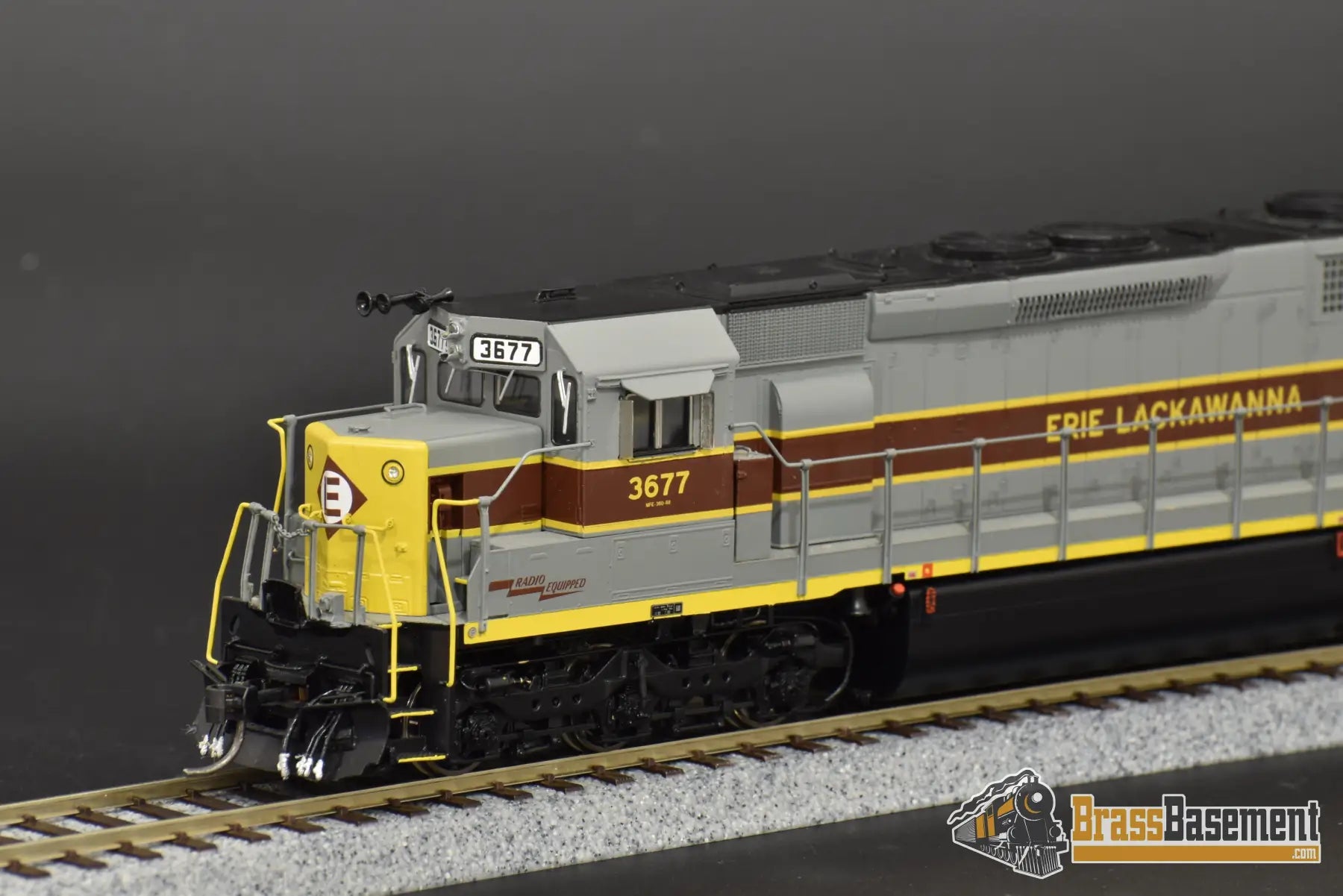 Ho Brass - Omi Aa - 1120 - 2 Erie Lackawanna El Sd45 - 2 #3677 W/ Esu 3.5 Dcc.sound Diesel