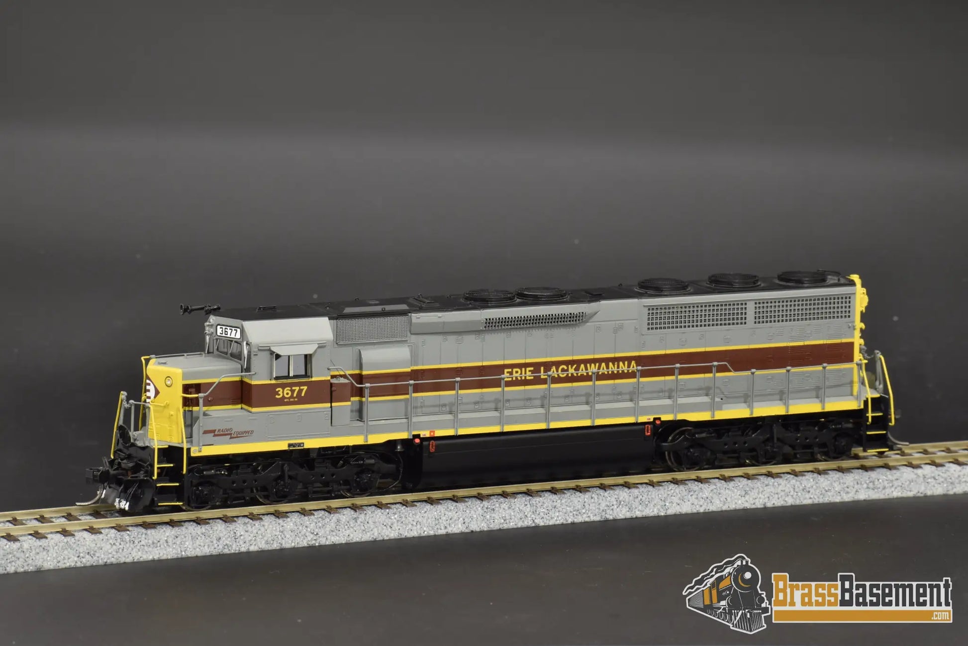 Ho Brass - Omi Aa - 1120 - 2 Erie Lackawanna El Sd45 - 2 #3677 W/ Esu 3.5 Dcc.sound Diesel