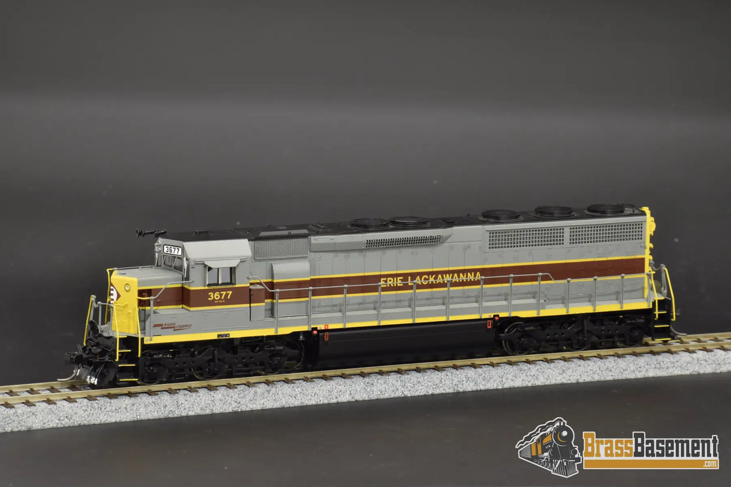 Ho Brass - Omi Aa - 1120 - 2 Erie Lackawanna El Sd45 - 2 #3677 W/ Esu 3.5 Dcc.sound Diesel