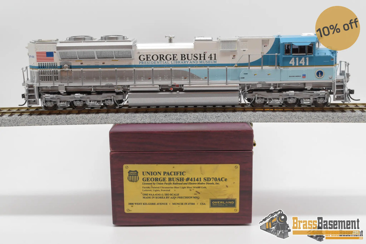 Ho Brass - Omi Aa - 4141 - 1 Union Pacific George Bush 4141 Sd70Ace Mint Diesel