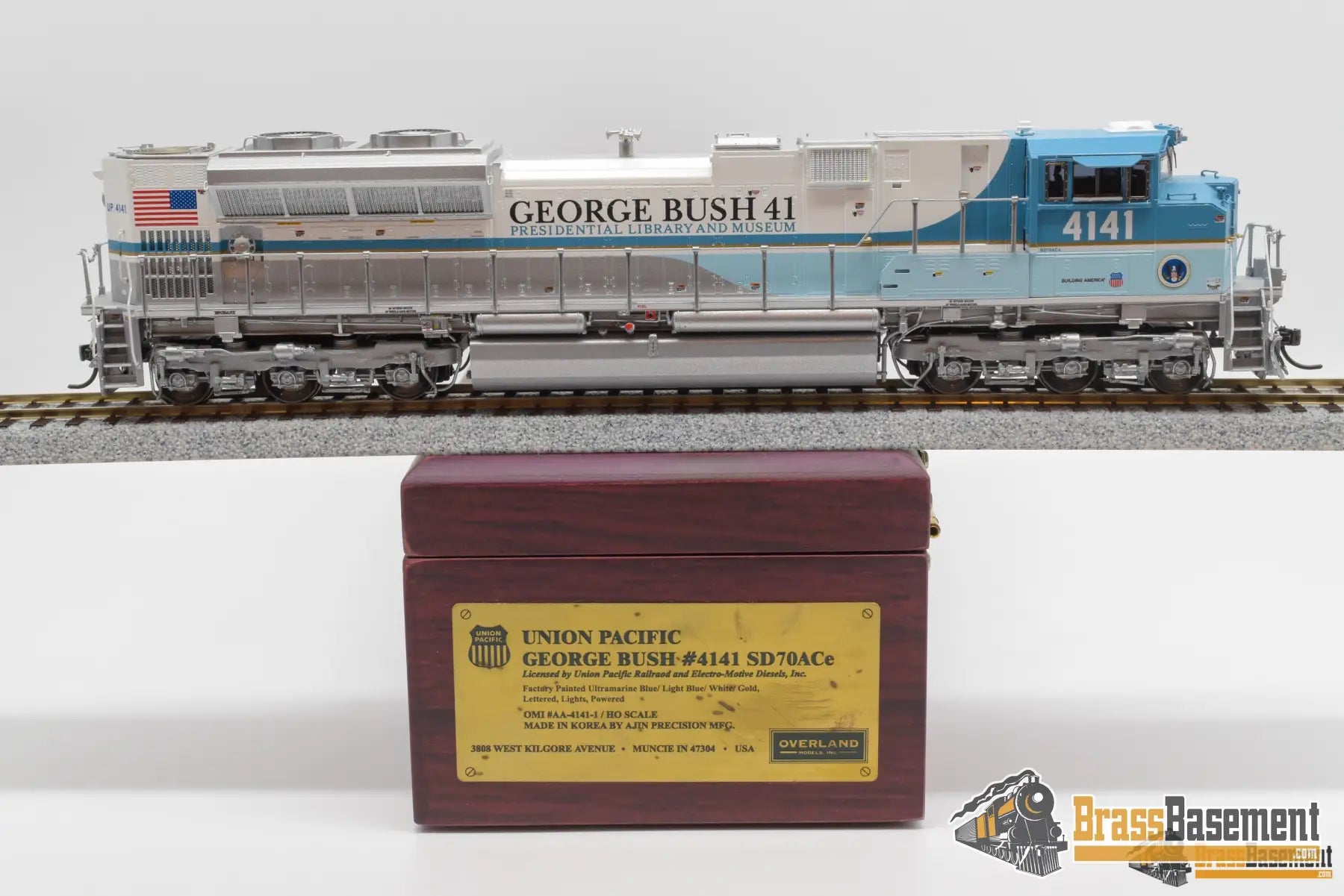 Ho Brass - Omi Aa - 4141 - 1 Union Pacific George Bush 4141 Sd70Ace Mint Diesel