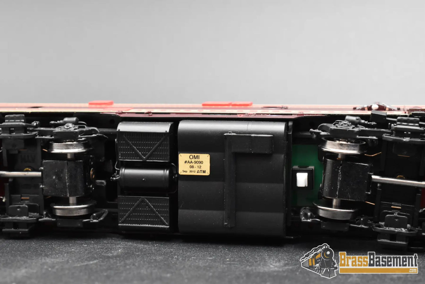 HO Brass - OMI #AA-9090-1 EMD Engineering Test Car Maroon w Lights Diesel