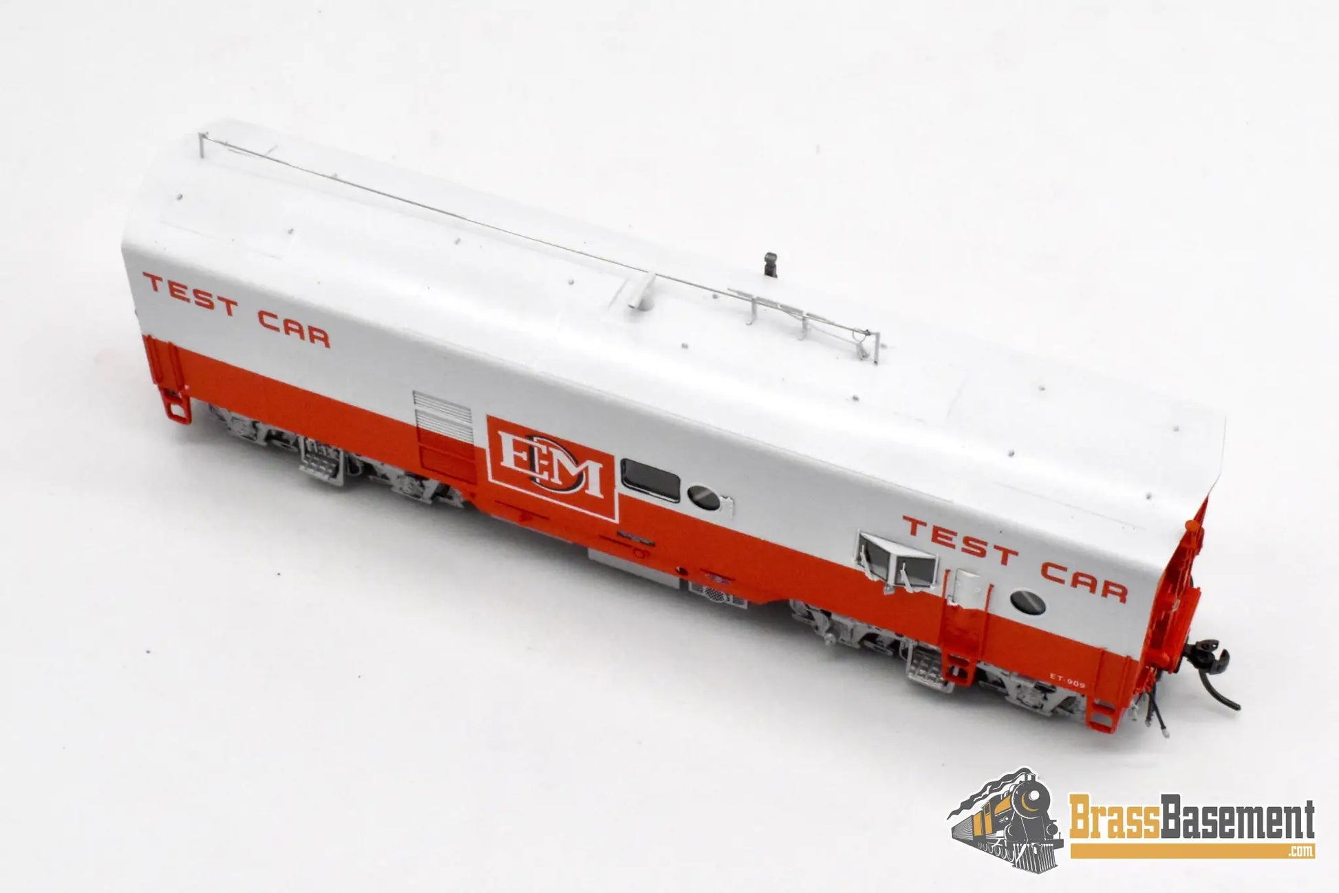 HO Brass - OMI #AA-9093-1 EMD Engineering Test Car ET-909 White/Red-Orange w Lights Mint Diesel