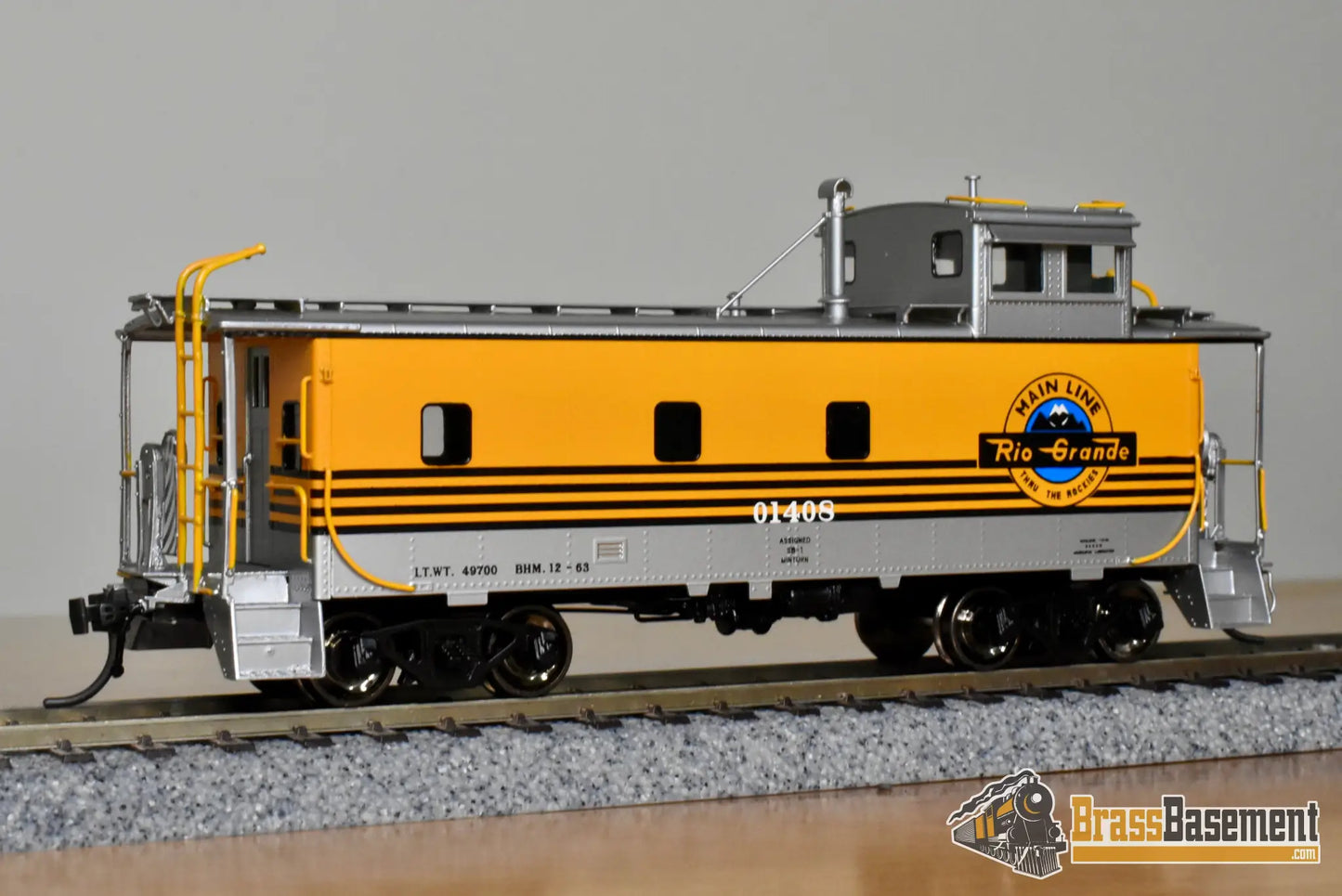 HO Brass OMI AB 1120 1 Rio Grande DRGW Steel Riveted Caboose Sealed Windows 4 Stripe Caboose