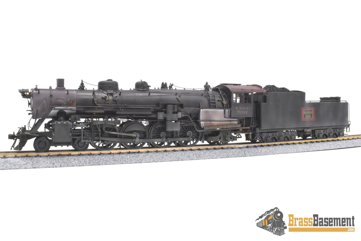 Ho Brass - Omi Cb&Q Burlington B1-A 4-8-2 W/ Coffin Fwh Custom Painted Steam