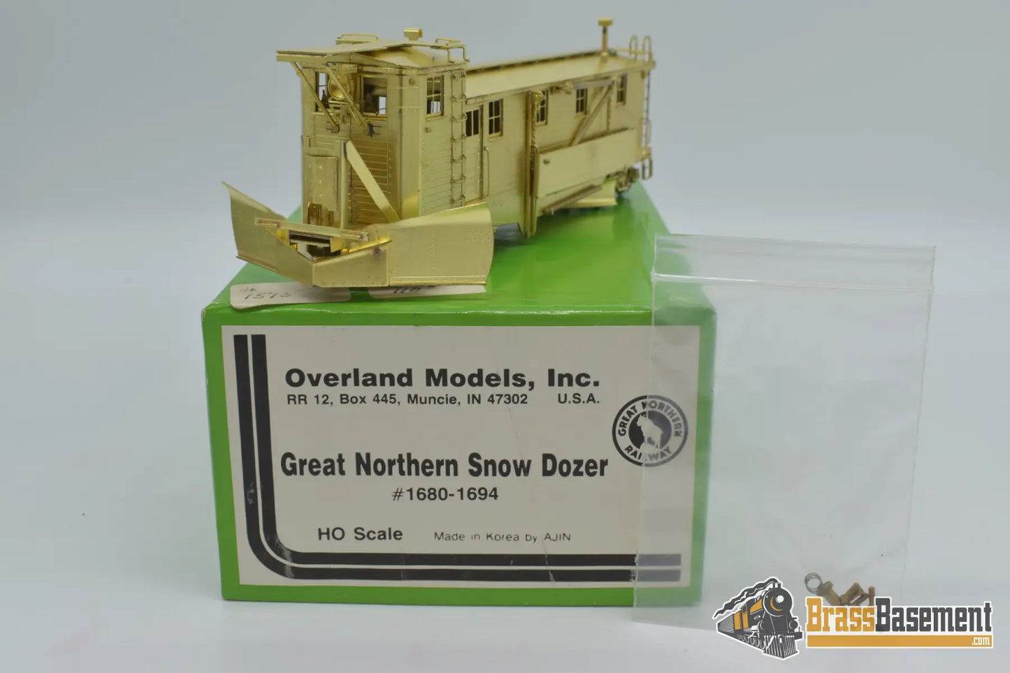Ho Brass - Omi Great Northern Snow Dozer Mint / Ajin Freight