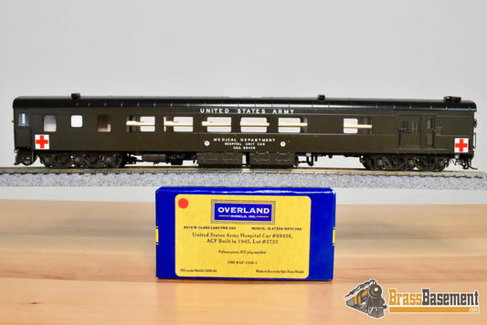 HO Brass - OMI Overland AF-1038-1 US Army Hospital Car #89436 - FP Mint - Passenger