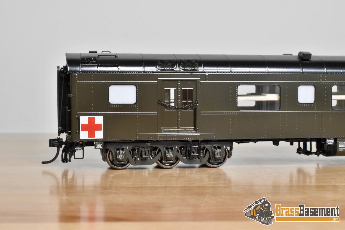 HO Brass - OMI Overland AF-1038-1 US Army Hospital Car #89436 - FP Mint - Passenger
