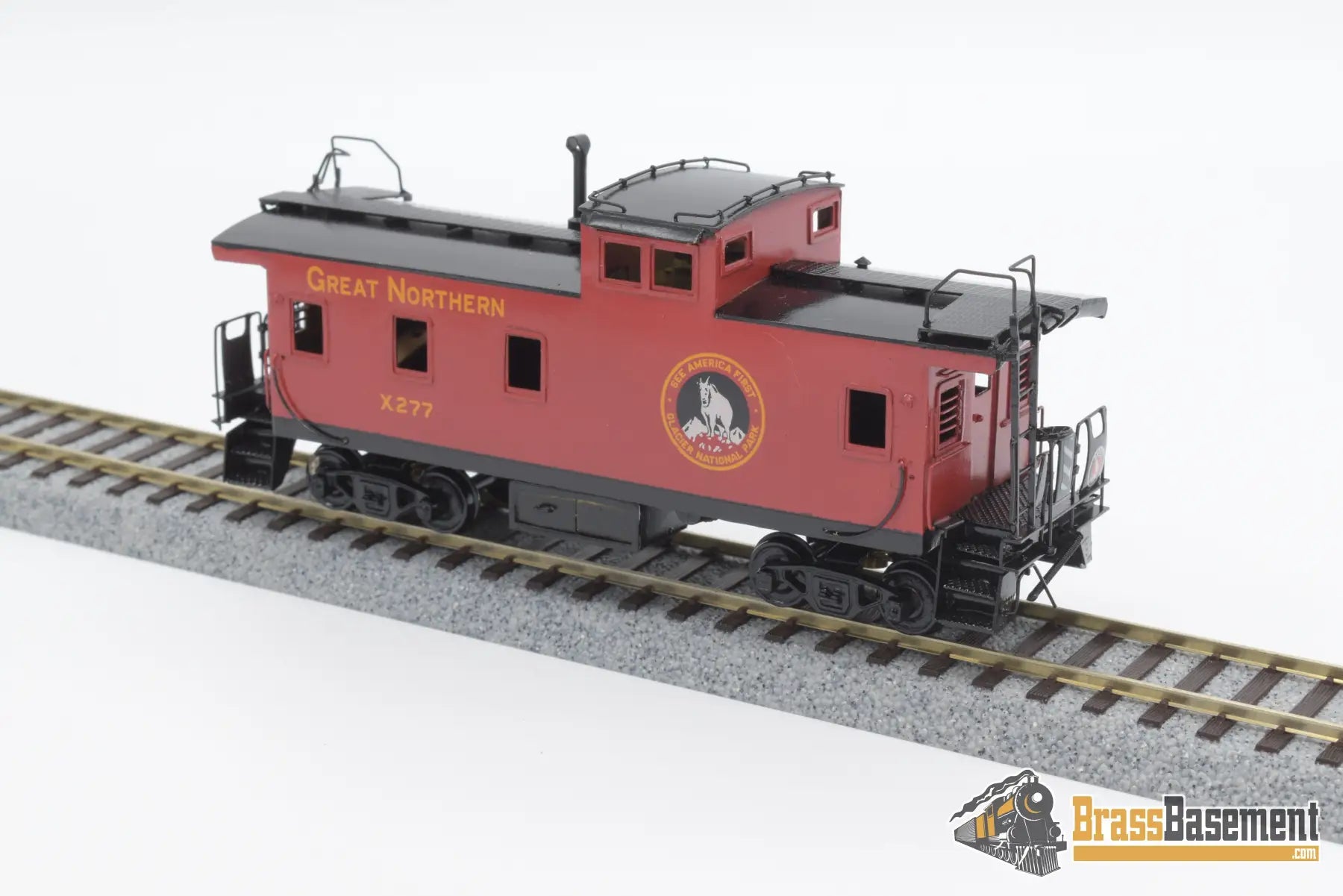 Ho Brass - Omi Overland Great Northern Caboose Custom Painted