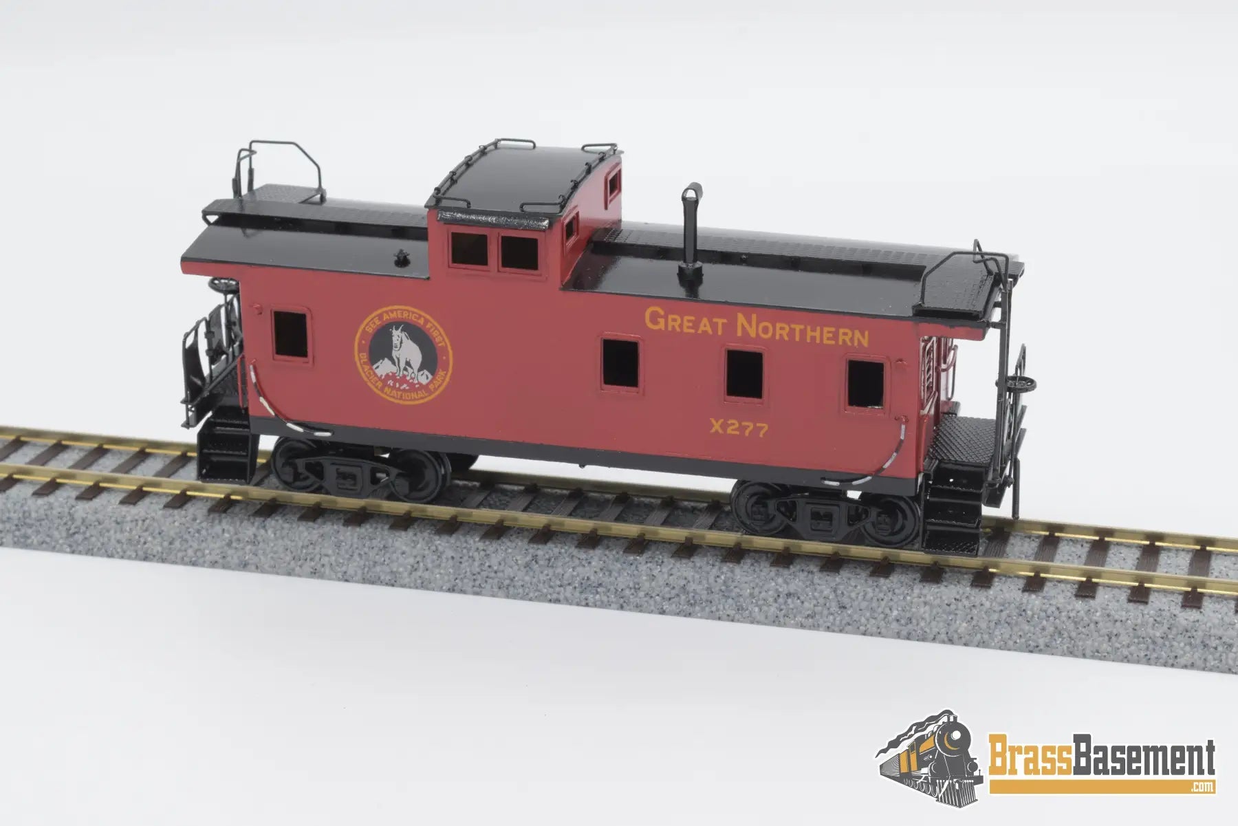Ho Brass - Omi Overland Great Northern Caboose Custom Painted
