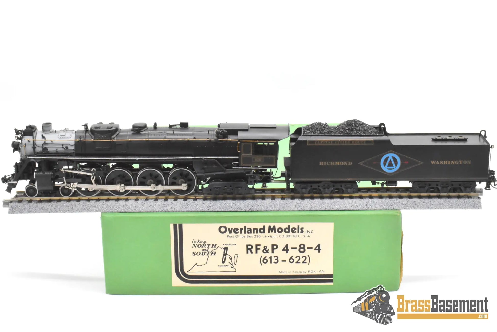 HO Brass - OMI RF&P Richmond Fredericksburg & Potomac 4-8-4 #620 ’George Wythe’ - C/P - Steam