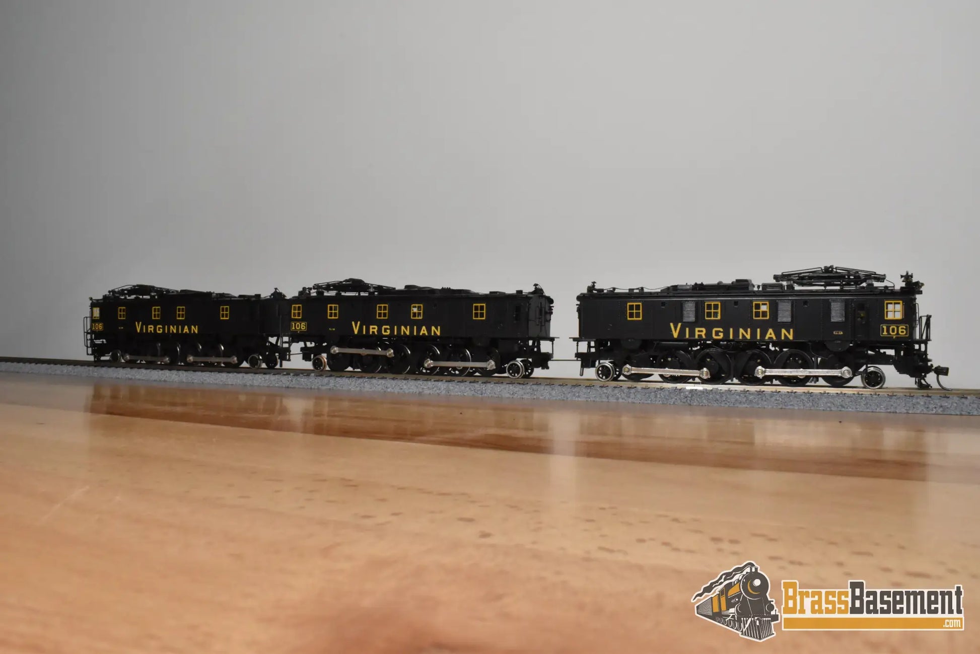 HO Brass - OMI Virginian Railway EL-3A Electric 3-Unit JackShaft Set - CPOMI - Nice Runner - Electric