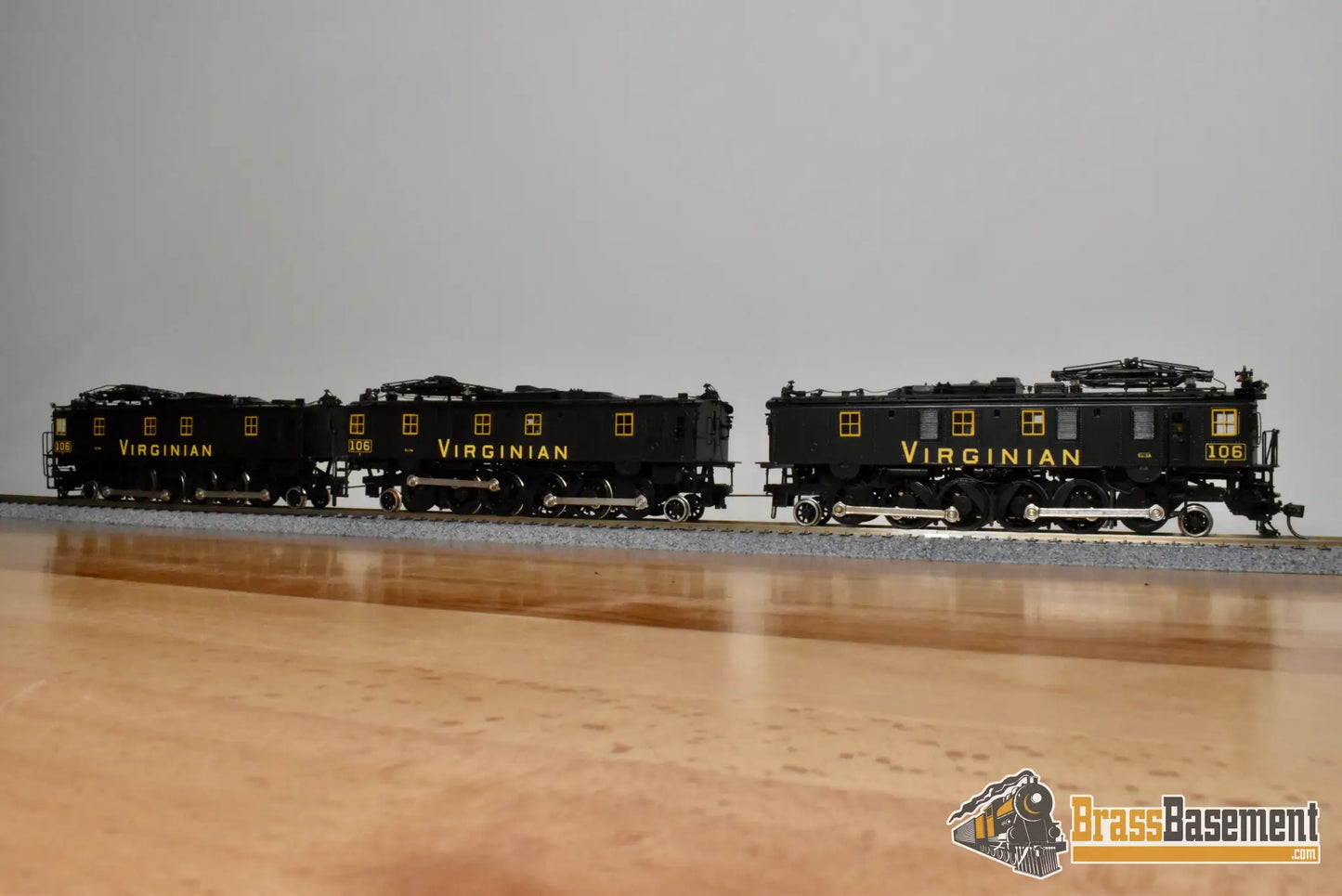 HO Brass - OMI Virginian Railway EL-3A Electric 3-Unit JackShaft Set - CPOMI - Nice Runner - Electric