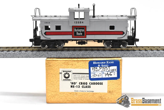 HO Brass - Oriental Burlington CB&Q NE-13 Caboose - Custom Painted Samhongsa Caboose