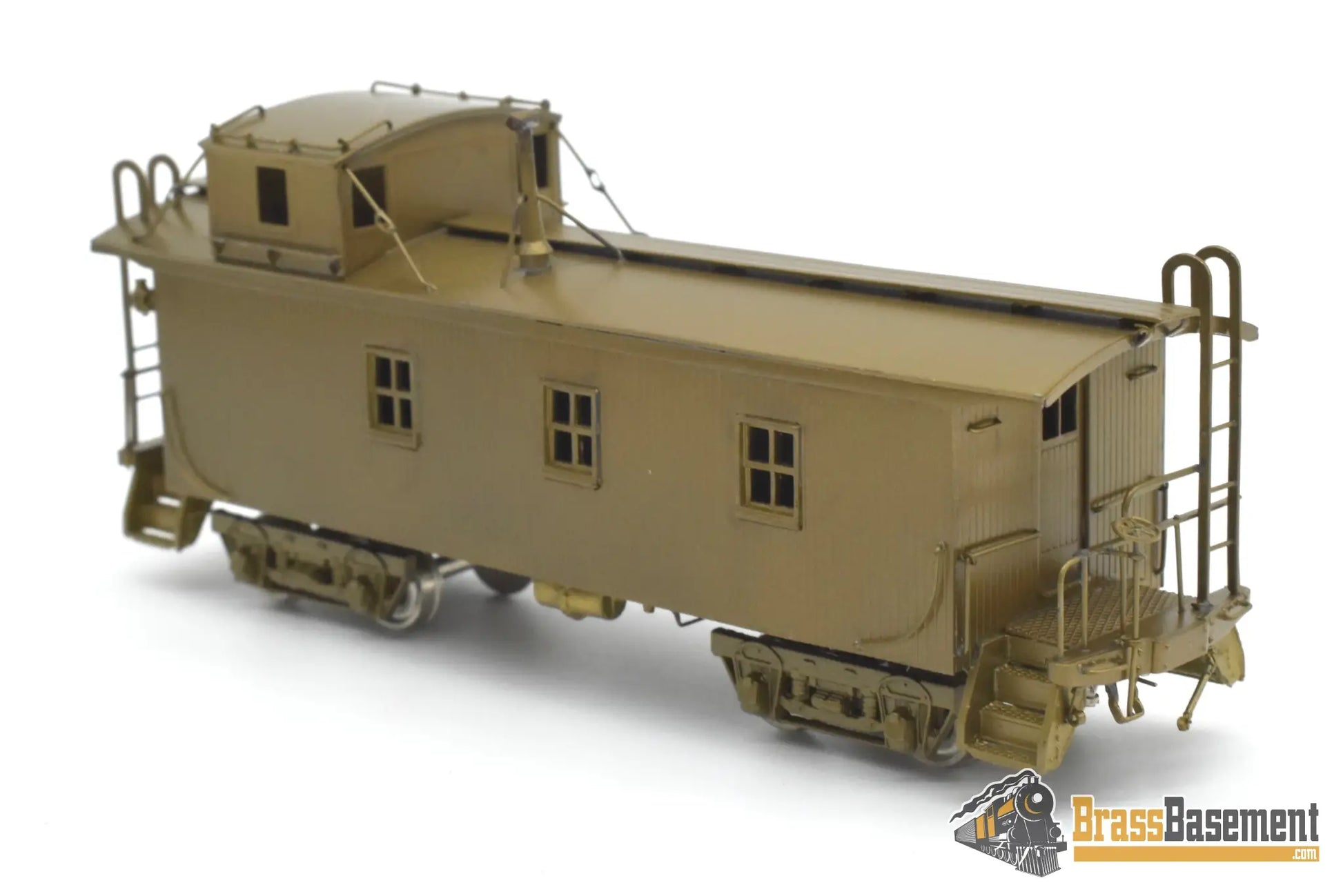 HO Brass - Oriental Burlington CB&Q NE-9 Wood Caboose - Unpainted Mint - Woo Yang Caboose