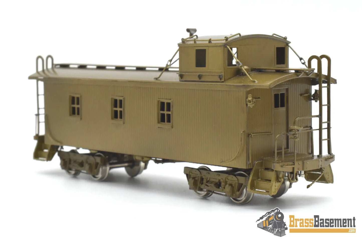 HO Brass - Oriental Burlington CB&Q NE-9 Wood Caboose - Unpainted Mint - Woo Yang Caboose