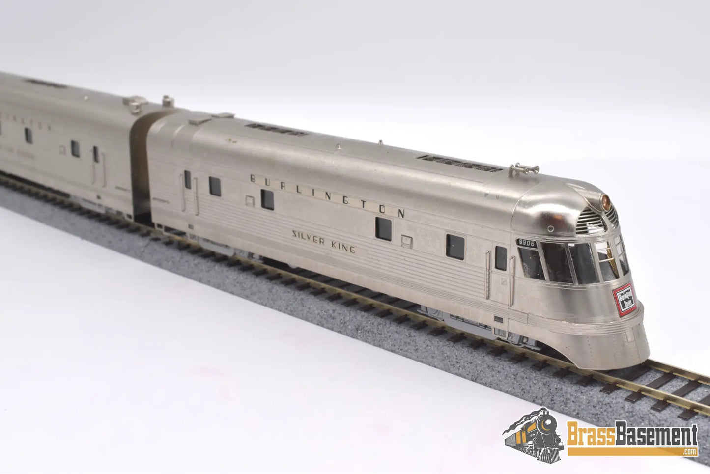 Ho Brass - Oriental Cb&Q Burlington ’Silver King’ & Queen’ A - B Set Plated Diesel