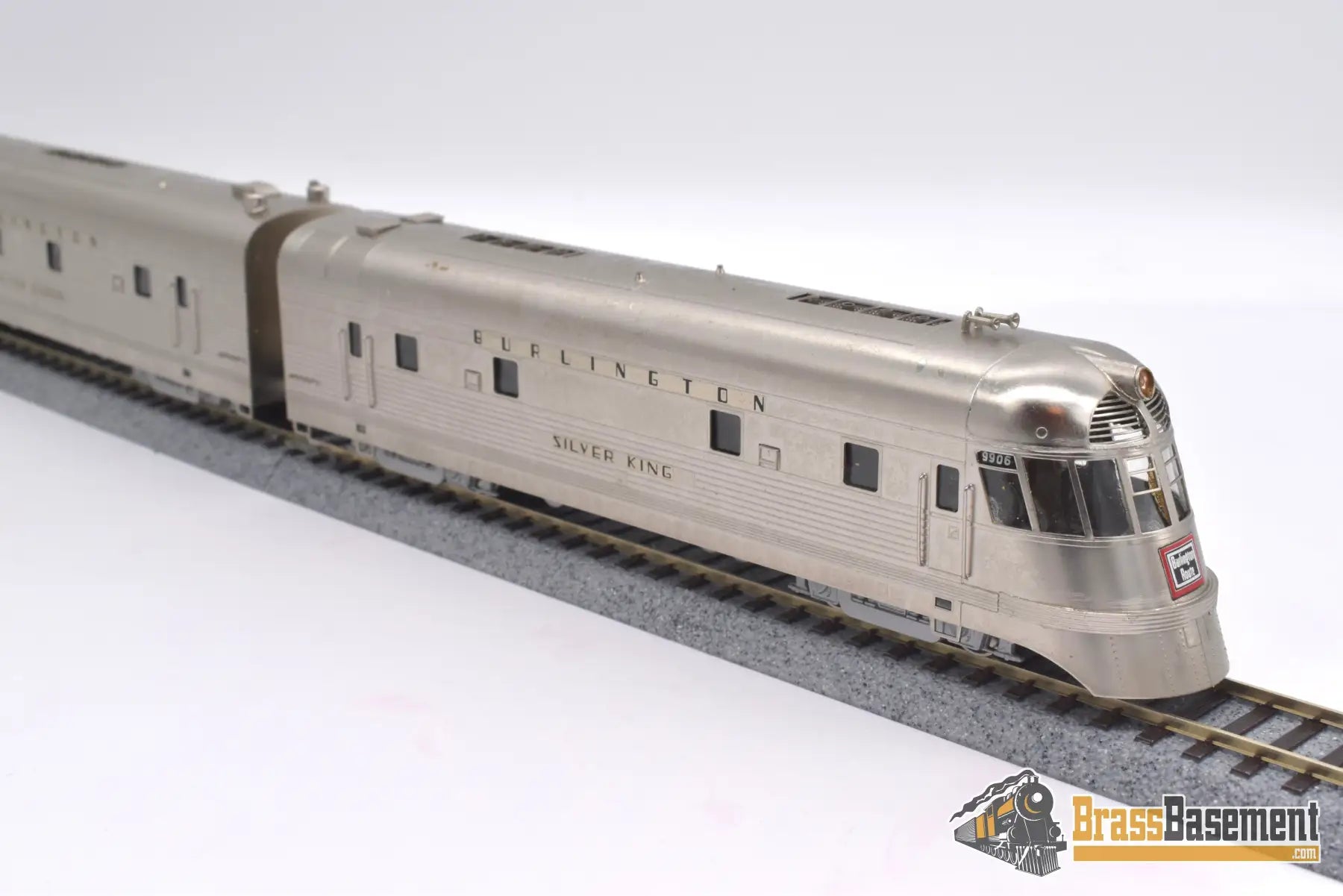 Ho Brass - Oriental Cb&Q Burlington ’Silver King’ & Queen’ A - B Set Plated Diesel