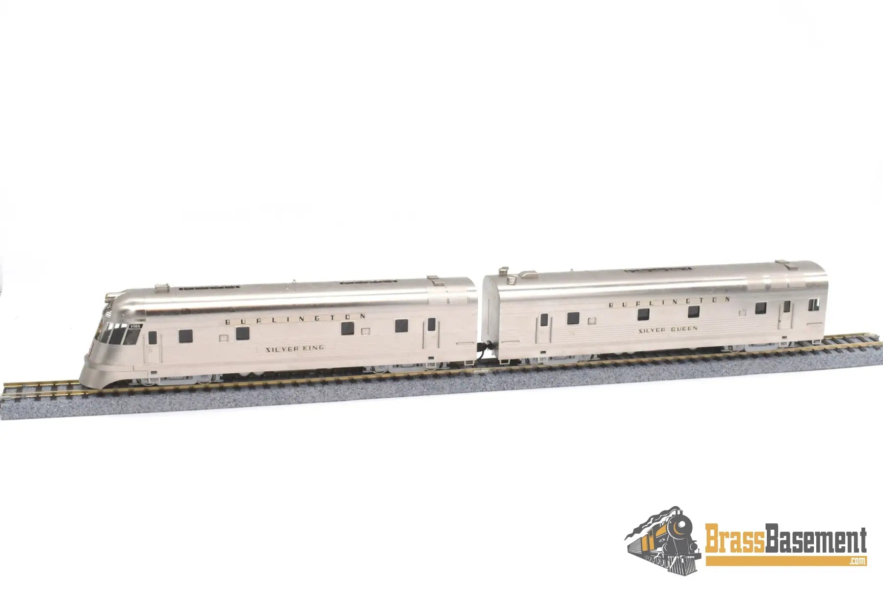 Ho Brass - Oriental Cb&Q Burlington ’Silver King’ & Queen’ A - B Set Plated Diesel