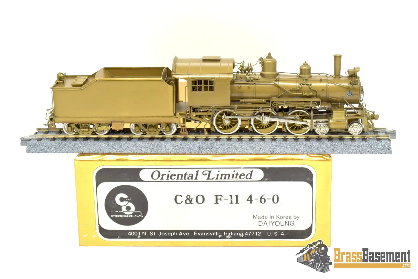 Ho Brass - Oriental Chesapeake & Ohio C&O F - 11 4 - 6 - 0 Unpainted Mint Steam