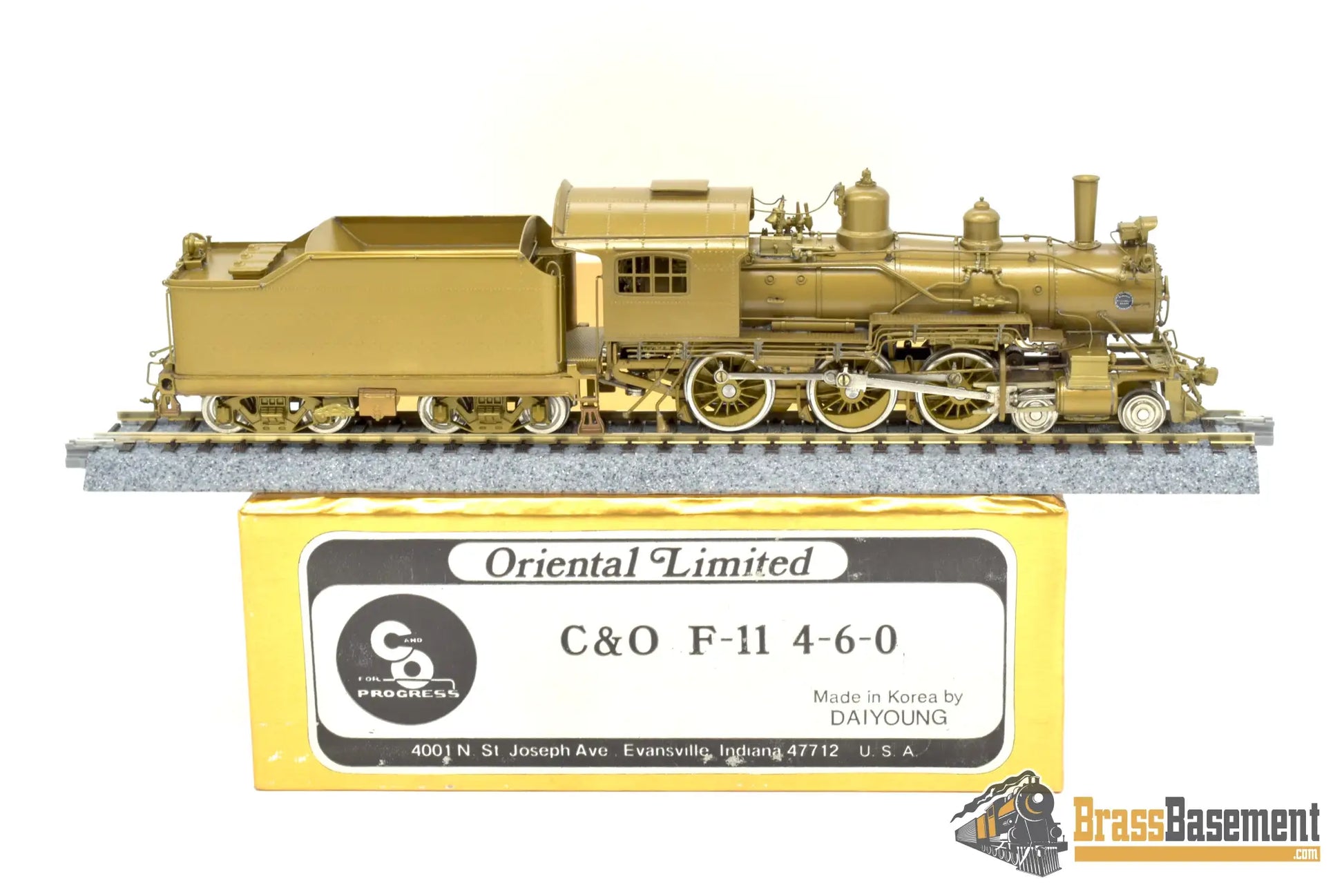 Ho Brass - Oriental Chesapeake & Ohio C&O F - 11 4 - 6 - 0 Unpainted Mint Steam