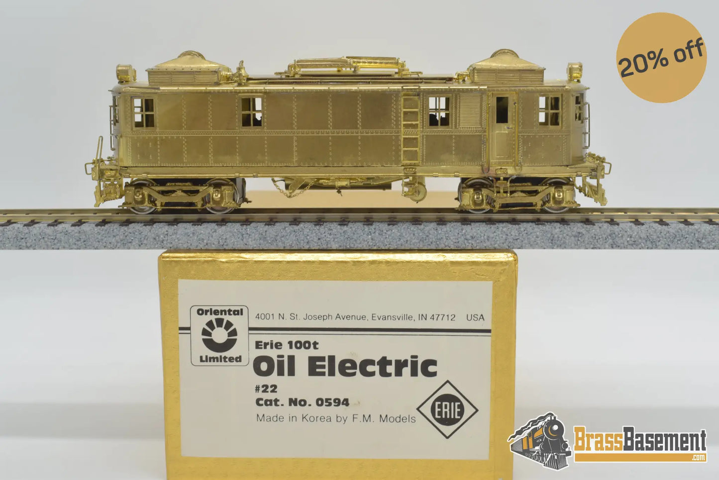 Ho Brass - Oriental Erie Oil - Electric 100 Ton Unit Unpainted Diesel