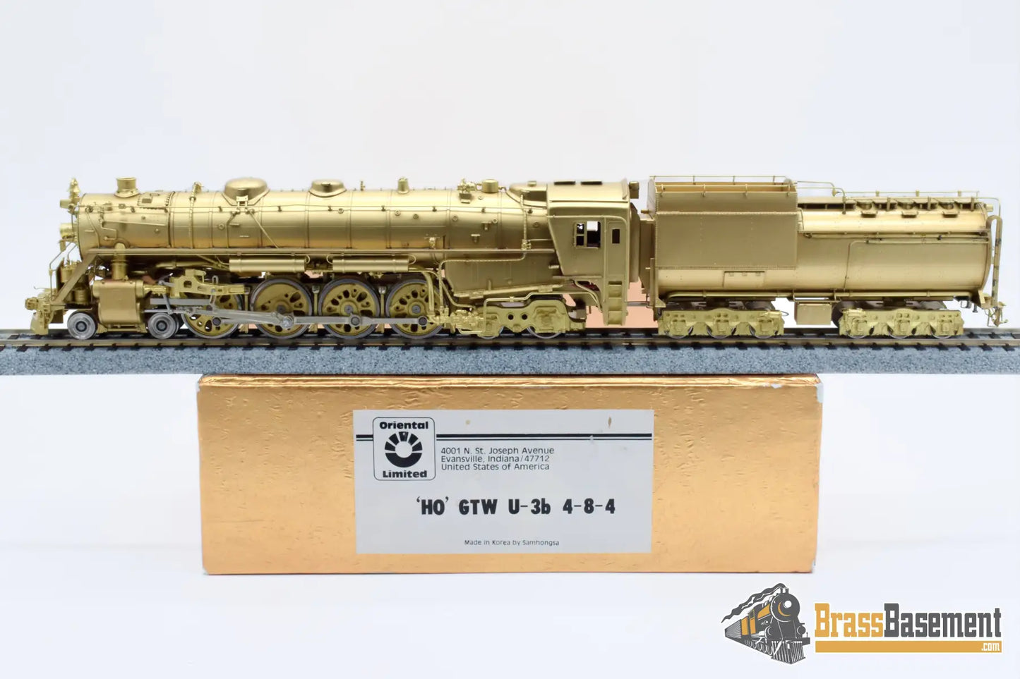 Ho Brass - Oriental Grand Trunk Western Gtw U-3B 4-8-4 Unpainted Samhongsa Steam