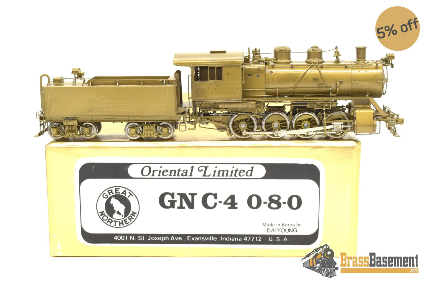 Ho Brass - Oriental Great Northern Gn C - 4 0 - 8 - 0 Unpainted Excellent Runner Steam