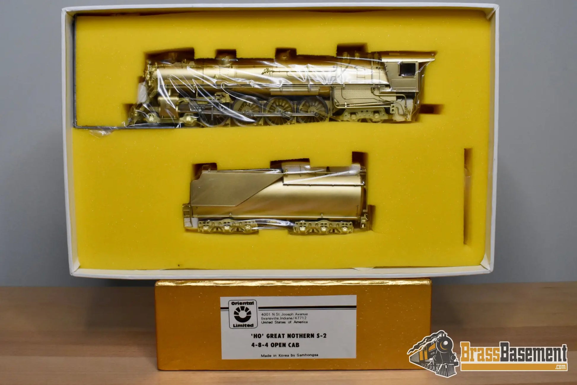 HO Brass - Oriental Great Northern S-2 4-8-4 Open Cab - Unpainted NEW Steam