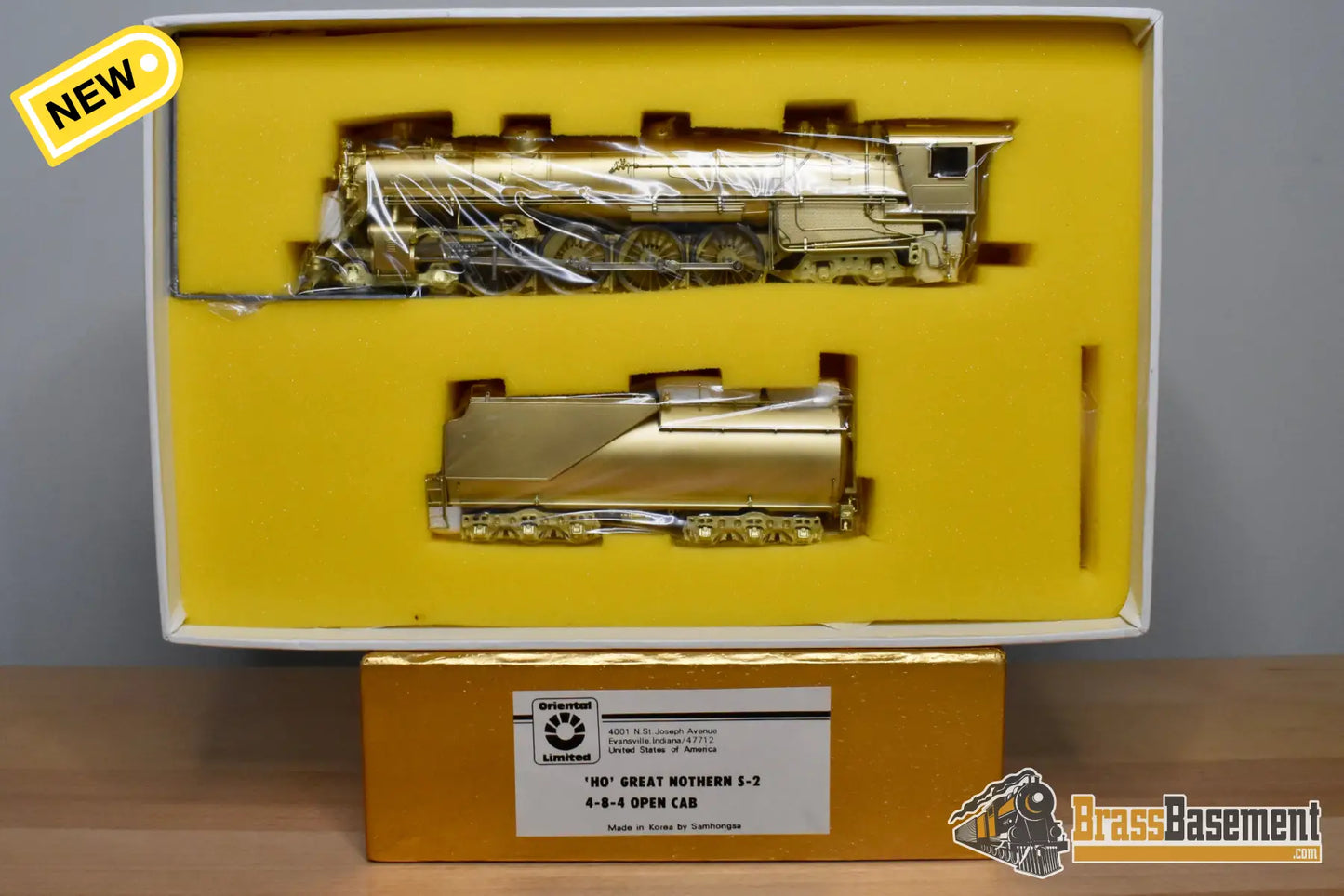 HO Brass - Oriental Great Northern S-2 4-8-4 Open Cab - Unpainted NEW Steam