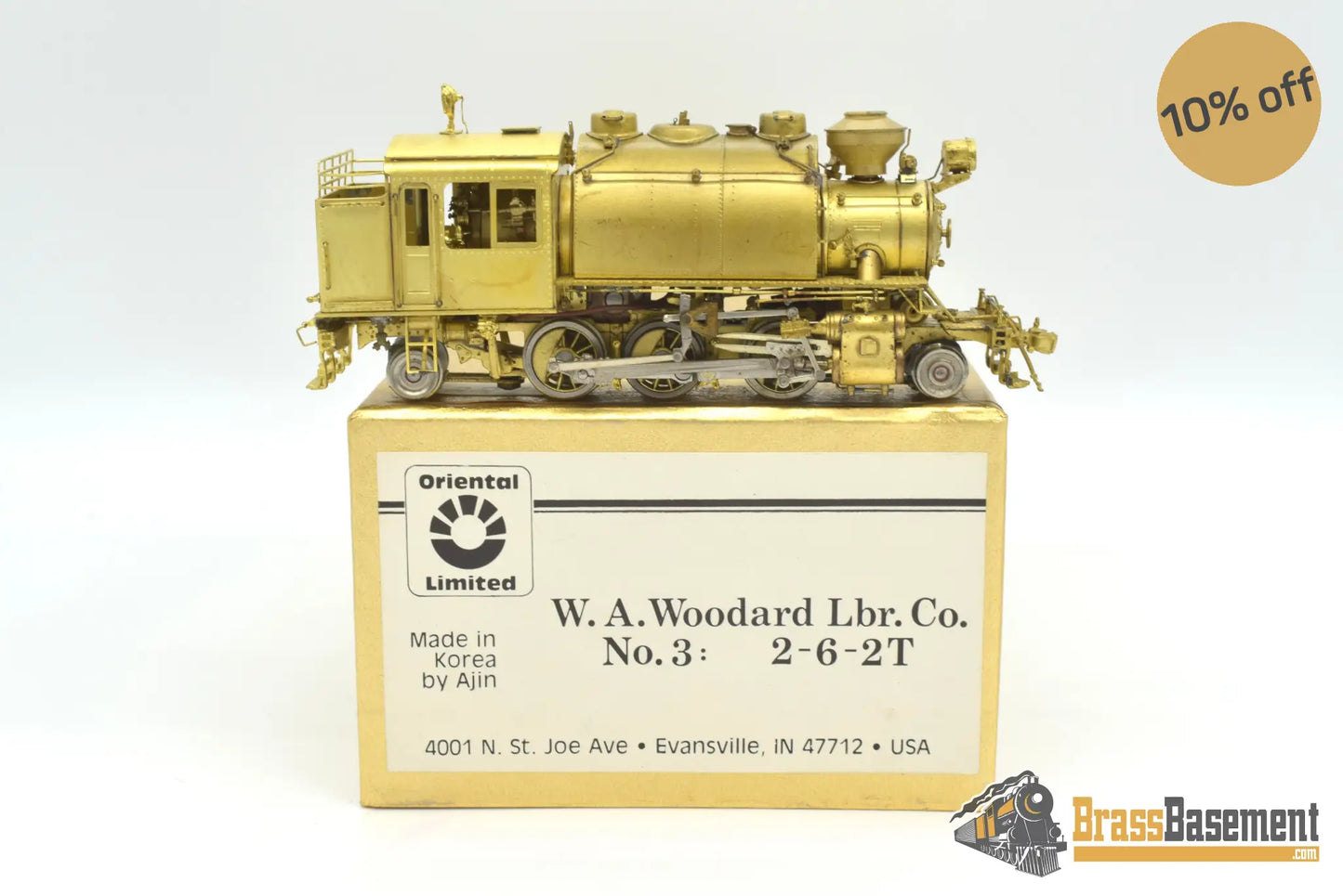 Ho Brass - Oriental Wa Woodard Lumber Co. 2 - 6 - 2T Unpainted Mint Notes Steam