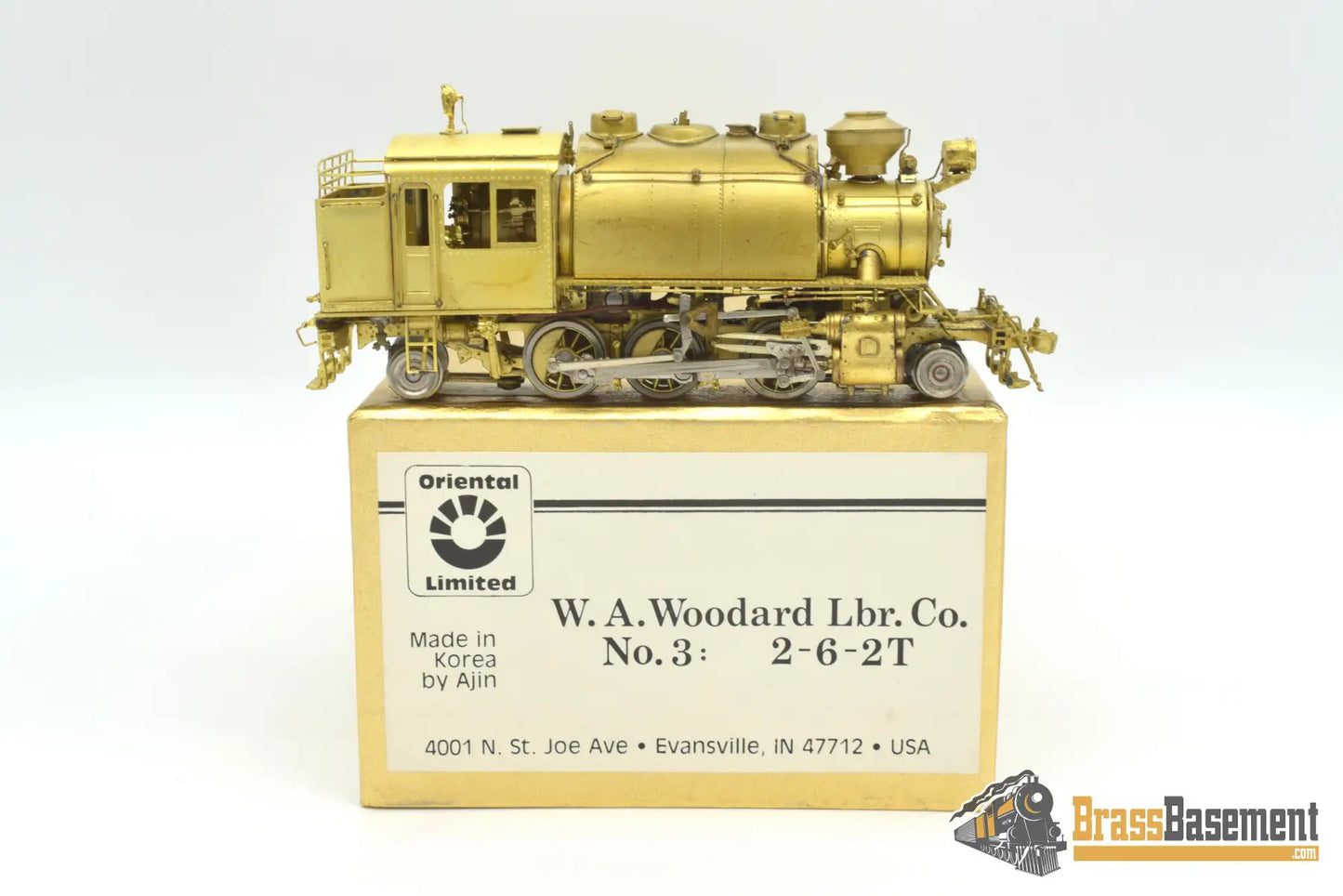 Ho Brass - Oriental Wa Woodard Lumber Co. 2 - 6 - 2T Unpainted Mint Notes Steam