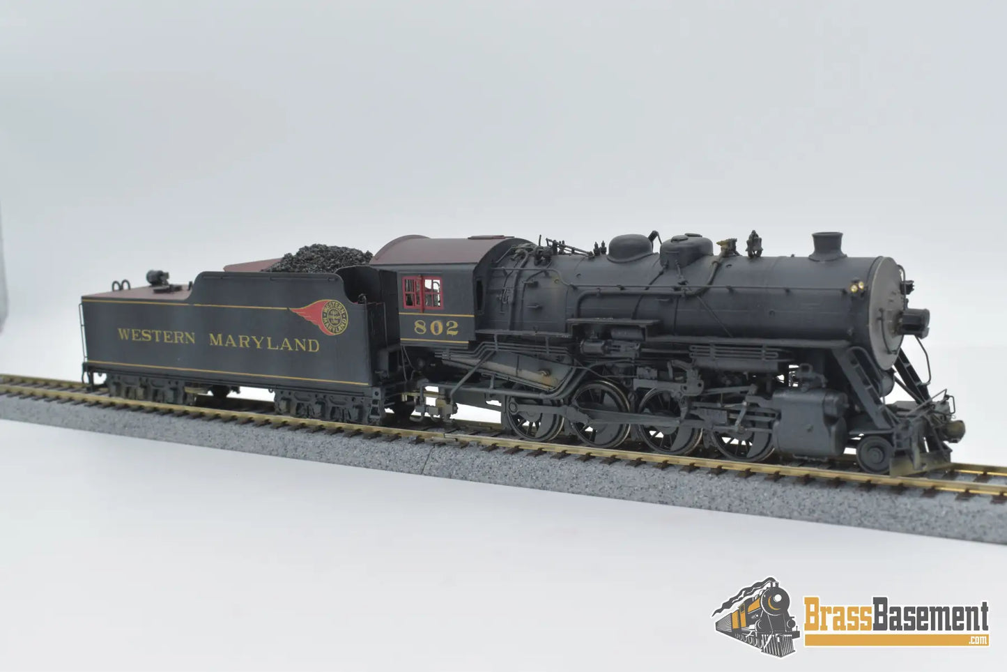 Ho Brass - Ortl Western Maryland 2 - 8 - 0 H - 9 W/ Steam Ejector Factory Painted / Weathered