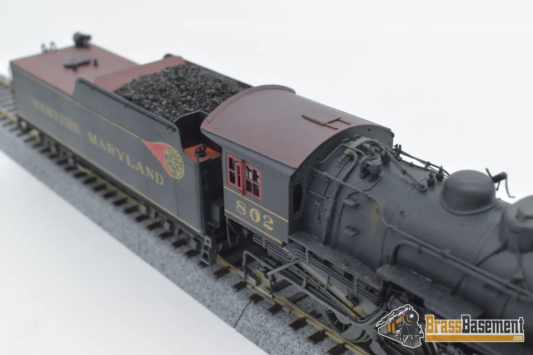 Ho Brass - Ortl Western Maryland 2 - 8 - 0 H - 9 W/ Steam Ejector Factory Painted / Weathered