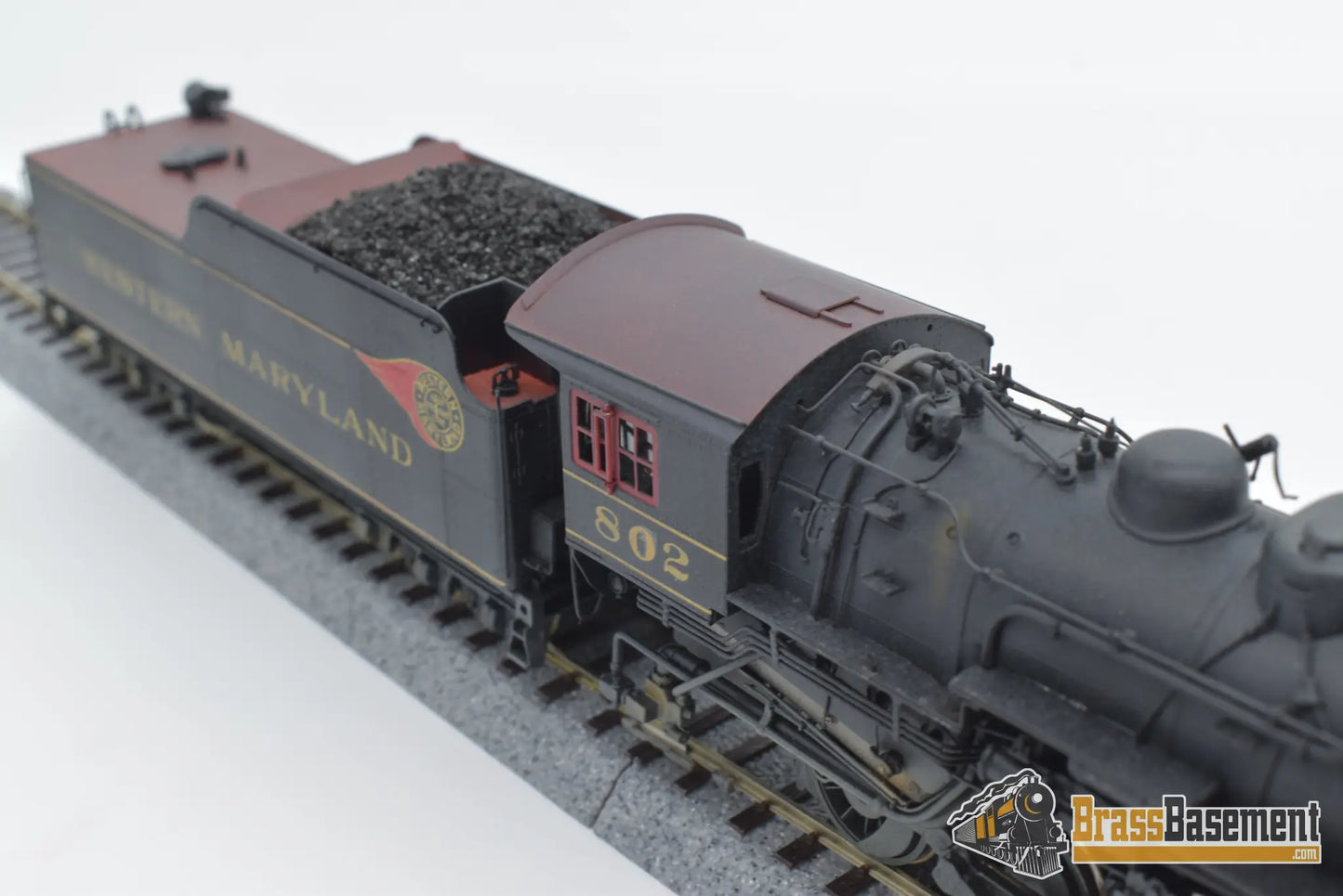 Ho Brass - Ortl Western Maryland 2 - 8 - 0 H - 9 W/ Steam Ejector Factory Painted / Weathered