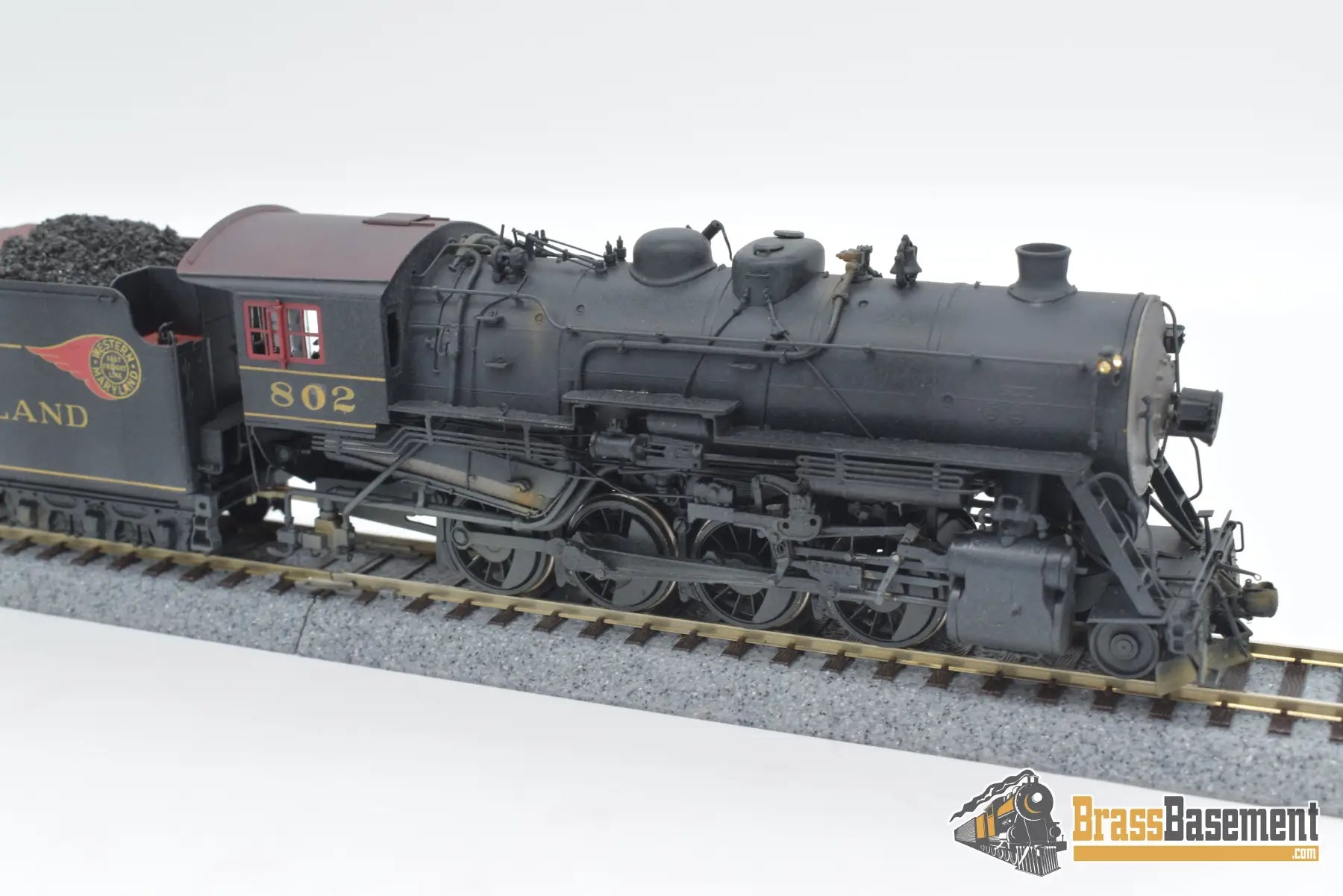 Ho Brass - Ortl Western Maryland 2 - 8 - 0 H - 9 W/ Steam Ejector Factory Painted / Weathered