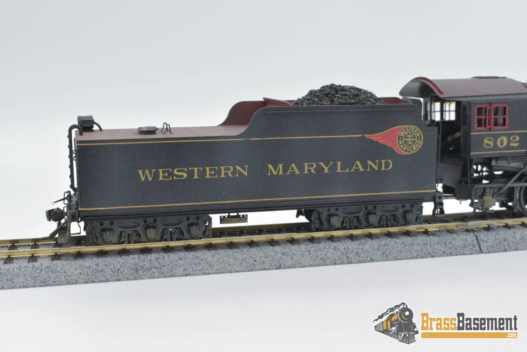 Ho Brass - Ortl Western Maryland 2 - 8 - 0 H - 9 W/ Steam Ejector Factory Painted / Weathered
