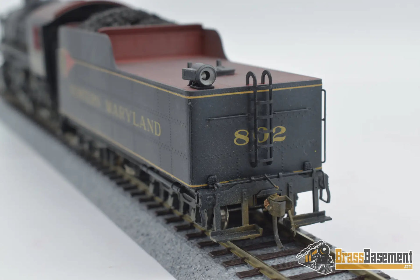 Ho Brass - Ortl Western Maryland 2 - 8 - 0 H - 9 W/ Steam Ejector Factory Painted / Weathered