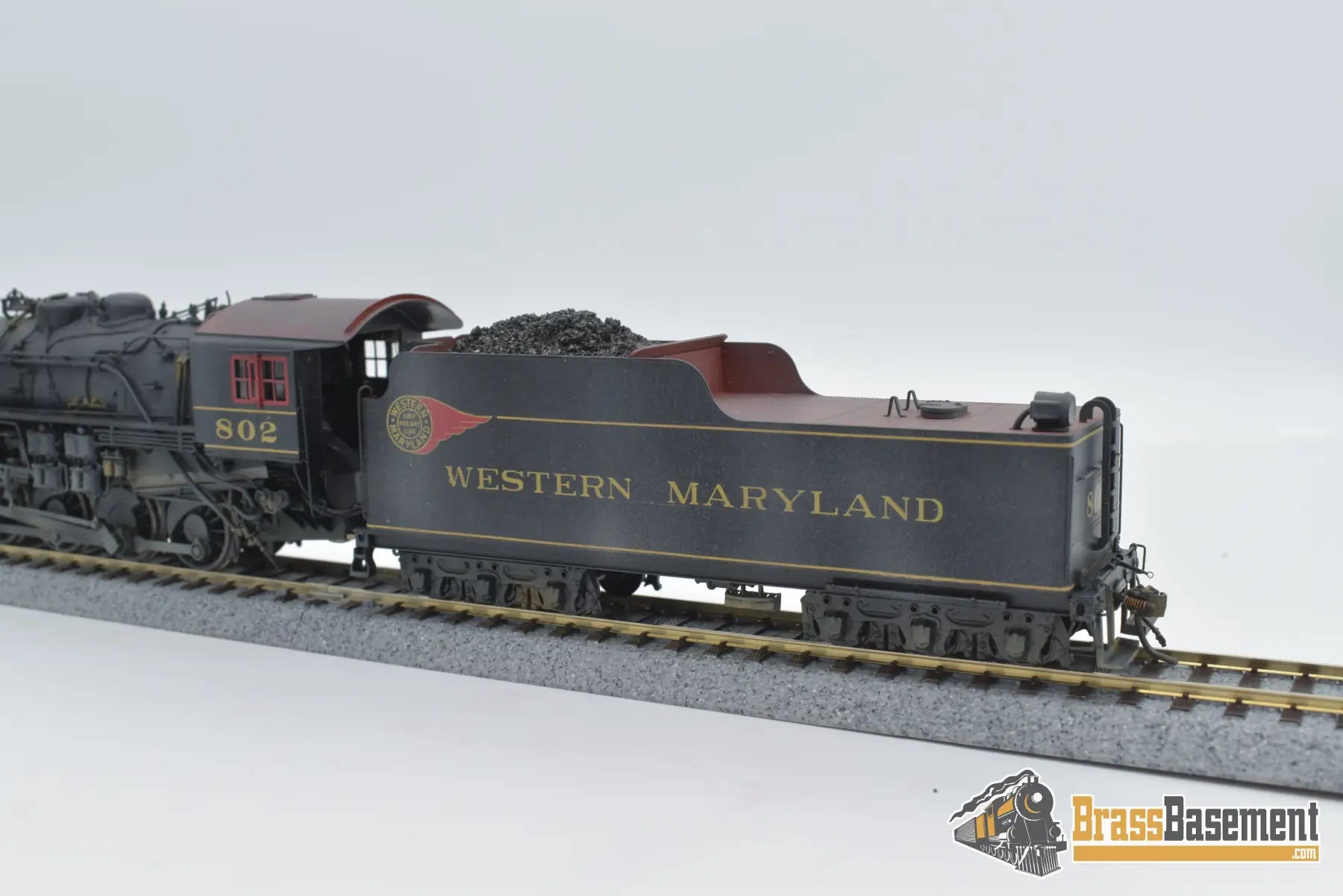 Ho Brass - Ortl Western Maryland 2 - 8 - 0 H - 9 W/ Steam Ejector Factory Painted / Weathered