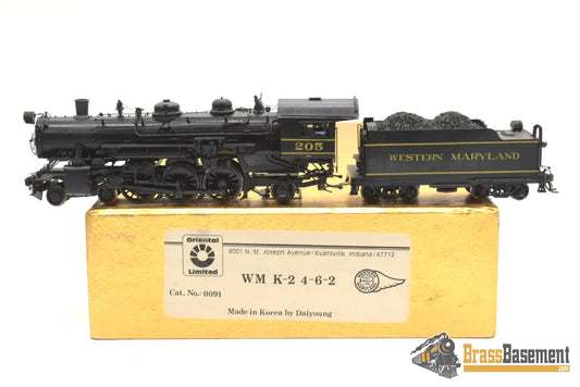 Ho Brass - Ortl Western Maryland Wm 4 - 6 - 2 K - 2 Pacific #205 Custom Painted Steam