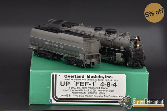 Ho Brass - Overland Omi 4531.1 Union Pacific Fef - 1 Grayhound Mint Steam