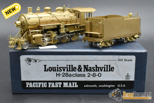HO Brass – Pacific Fast Mail SKI L&N Louisville & Nashville H-28a 2-8-0 – Unpainted – Mint Steam
