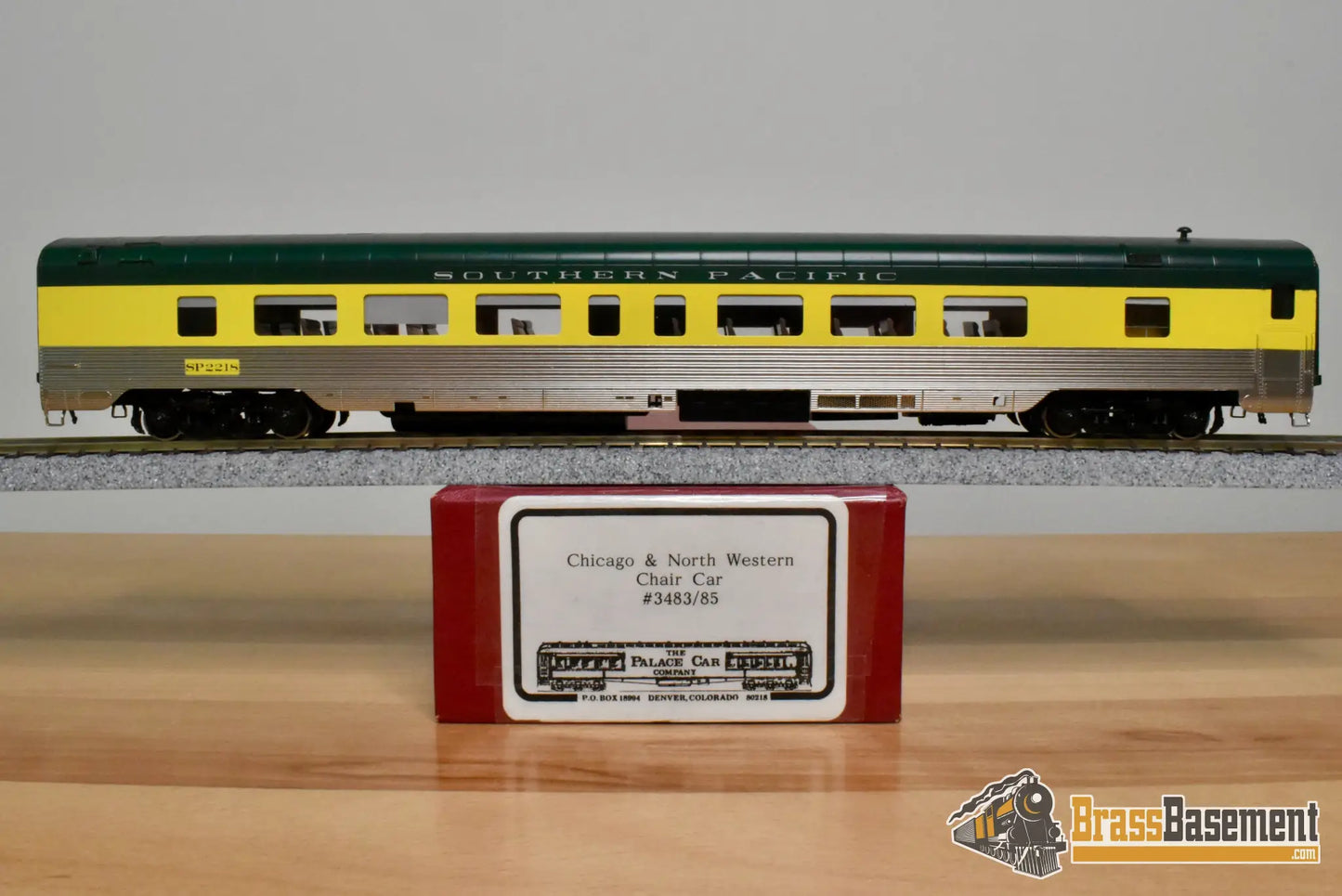 HO Brass - Palace Car Co. Southern Pacific SP #2218 C&NW Paint Chair Car - Boyd Reyes P/P - Passenger