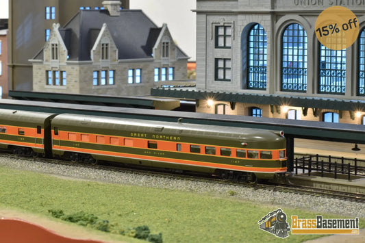 Ho Brass - Palace Car Company Great Northern Gn ’Red River’ 5 Passenger Train Interior & Pro Paint