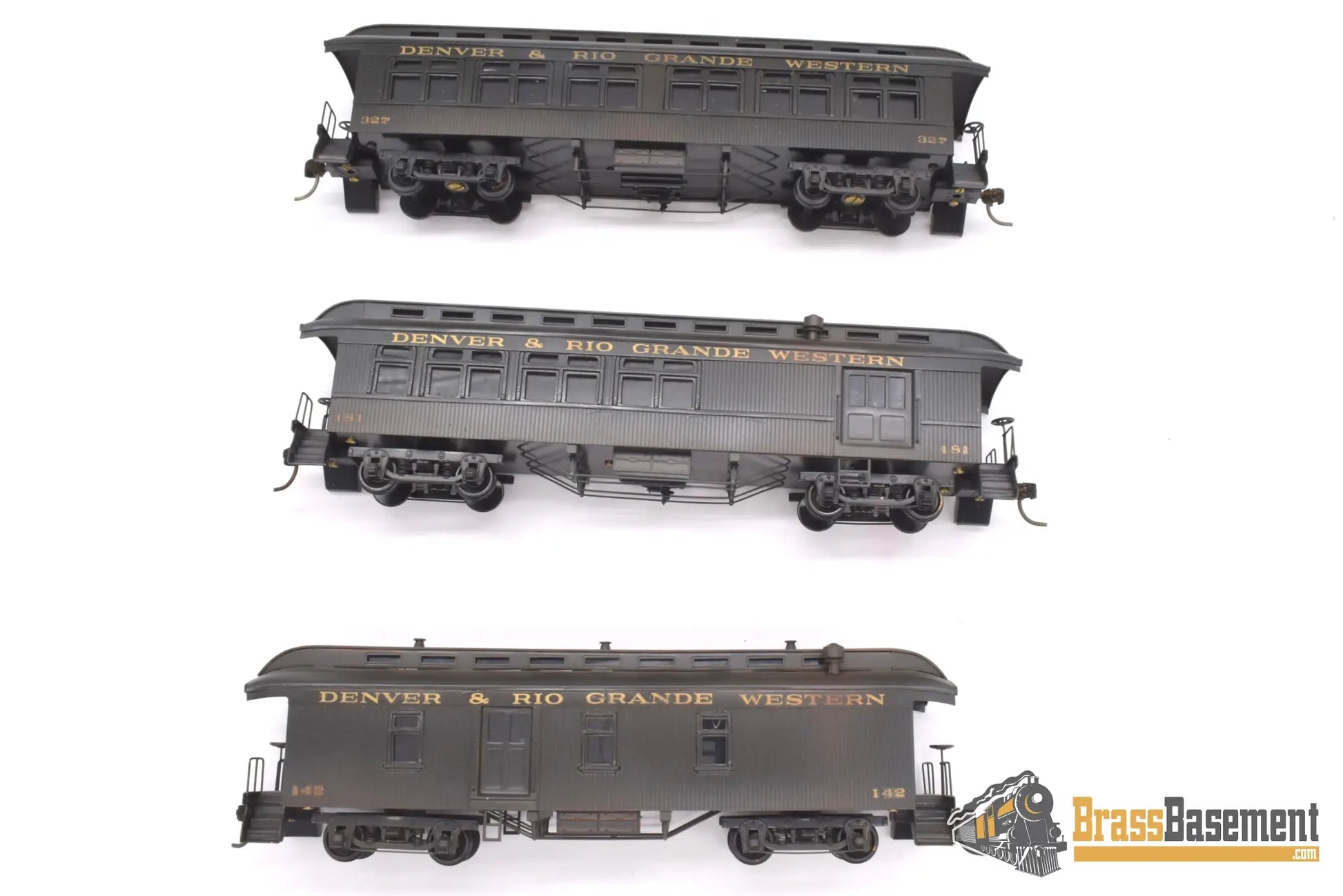 Ho Brass - Pfm Fujiyama 3 Car Old Time Passenger Set Drgw Rio Grande Paint Nice