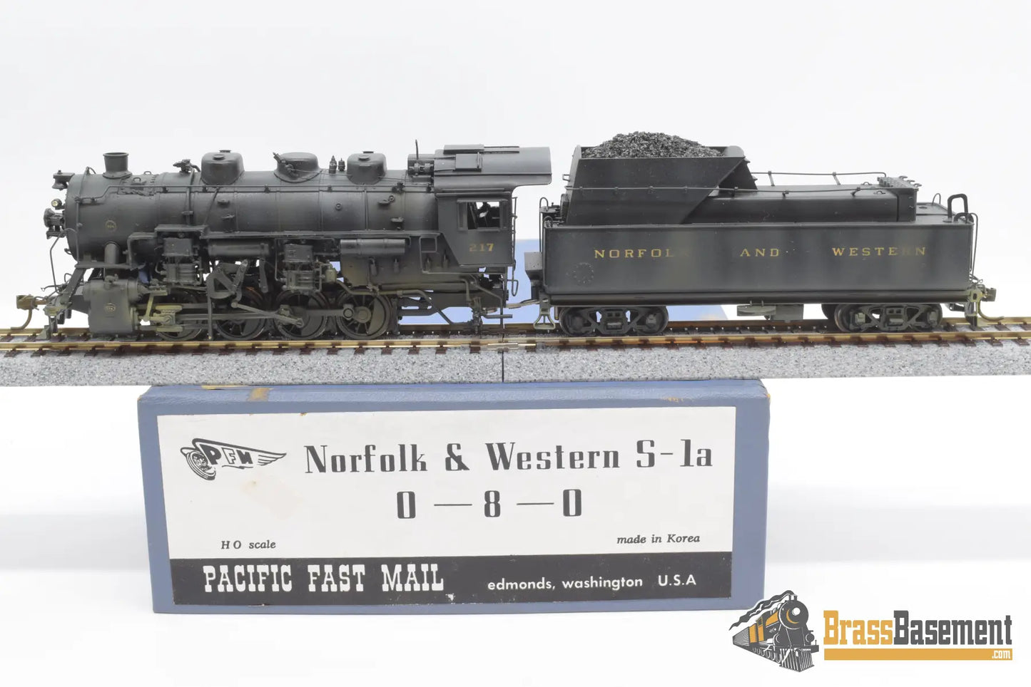 Ho Brass - Pfm Norfolk & Western S1A 0 - 8 - 0 Samhongsa Nice Paint Steam