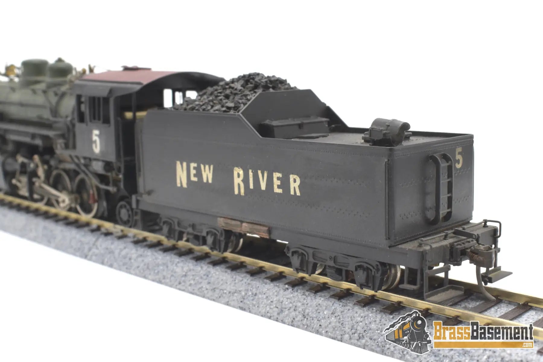 Ho Brass - Pfm Sierra 2 - 6 - 6 - 2 Mallet As ’New River Rr’ #5 Custom Paint Nice Steam